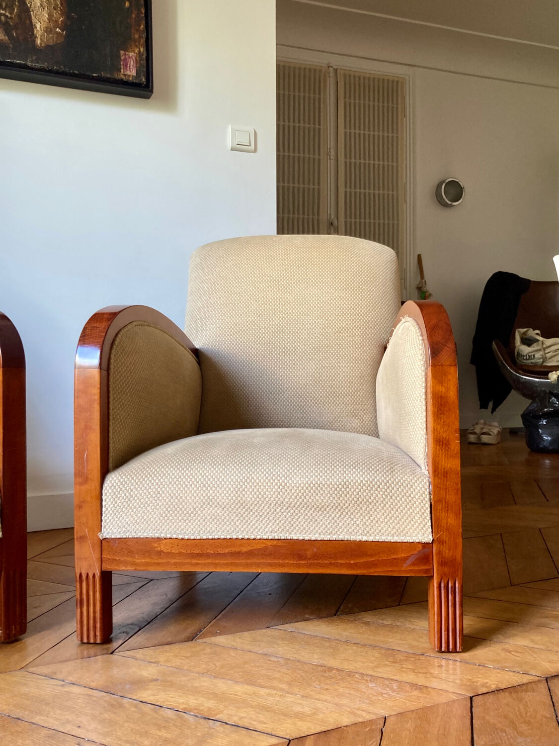 Pair of club chairs