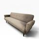 Vintage armchair/sofa/lounge in taupe colour with a stain.