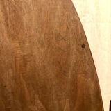 Old large psychic mirror on wooden stand