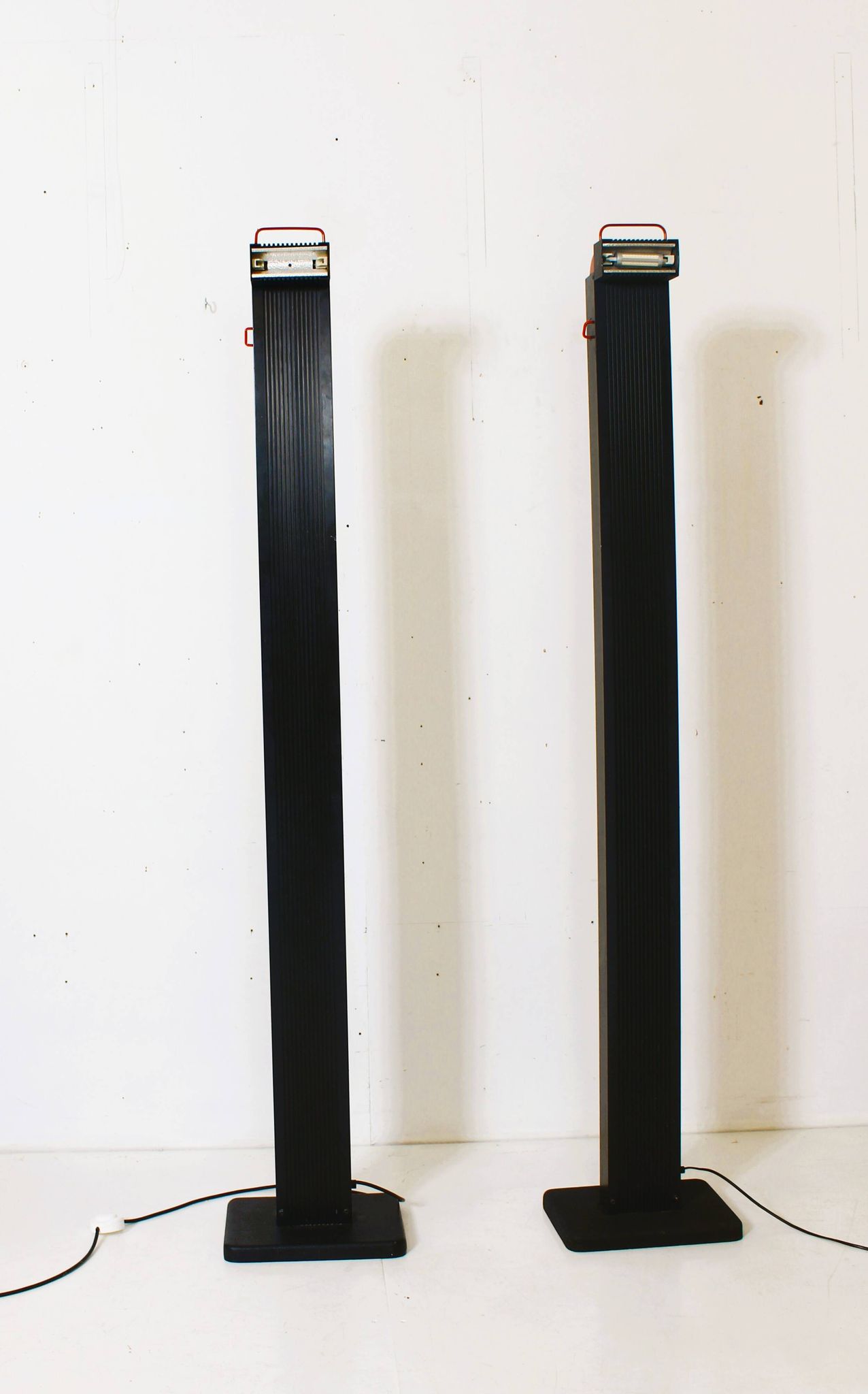Pair of vintage Italian floor lamps "Zagar" by Silvio Carpani for Stil