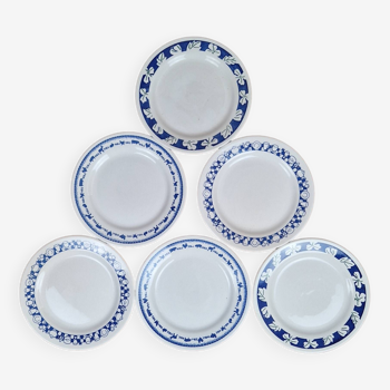 Composition of 6 ceramic dessert plates