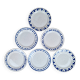 Composition of 6 ceramic dessert plates