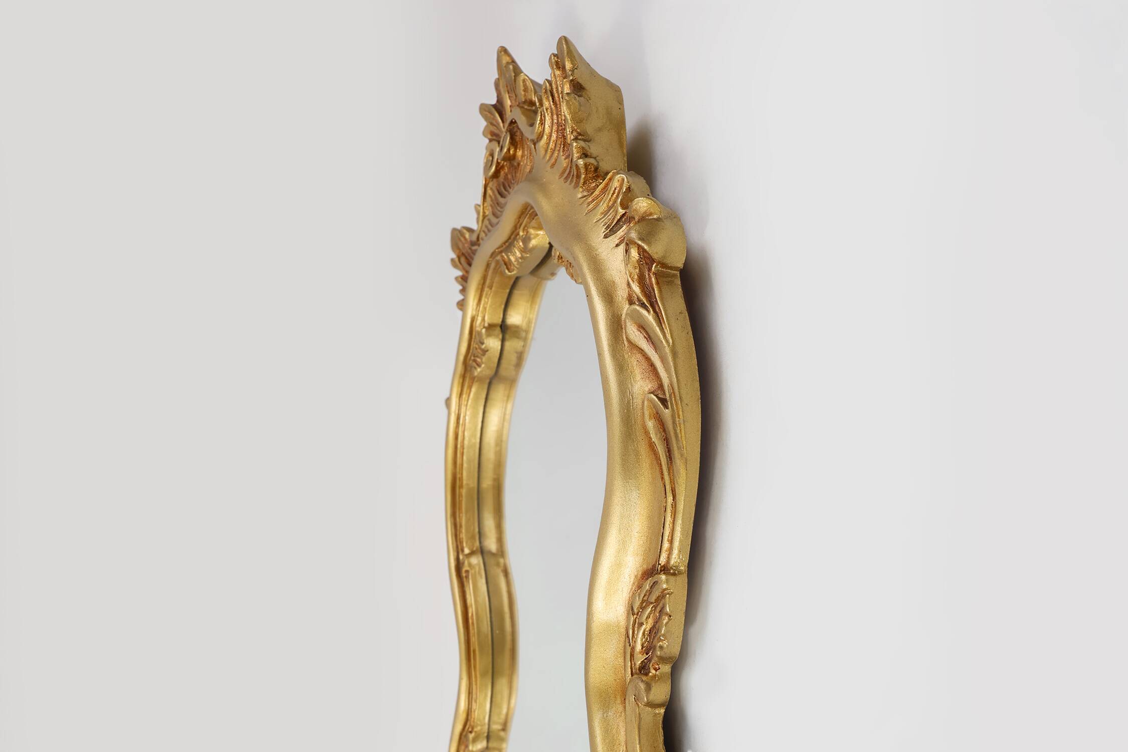 Mid-Century Baroque Style Gilded Mirror, France, 1950s