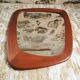 Vintage Scandinavian mirror in solid teak