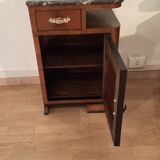 Tables de chevet italiennes Art Déco en noyer, Set de 2