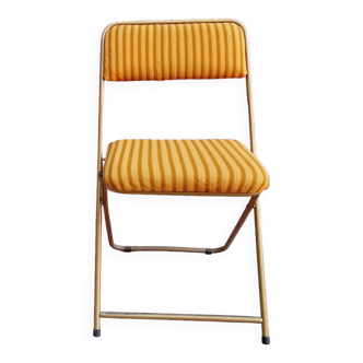 Lafuma mustard velvet folding chair