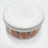 Lotus salad bowl Arcopal 70s orange flowers