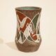 Vase with modernist/primitive art decoration - Accolay pottery