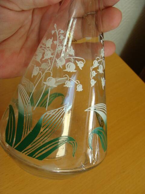 Art Deco lily of the valley carafe