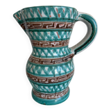 Ceramic pitcher signed Robert Picault – Scarified decoration – Vintage