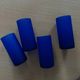 Set of 4 Klein blue frosted glass vintage glasses