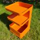 Vintage bedside cabinet storage flair prisunic orange