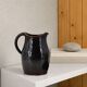 Black stoneware pitcher by Jean Talbot, La Borne ceramics from the 1940s.