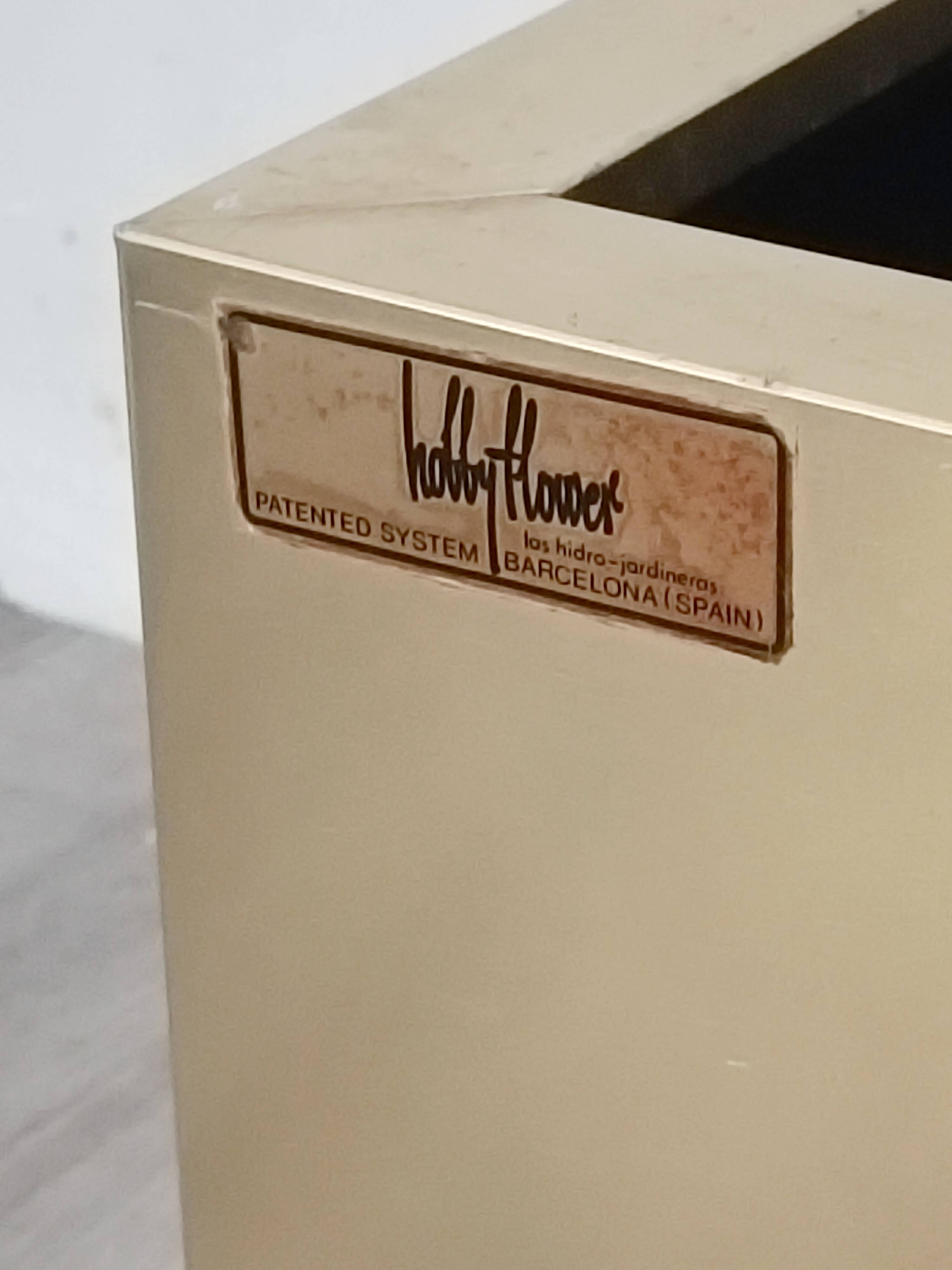 Brass planter by Hobby Flowers Barcelona 1990s