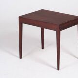 Side Table with Drawer in Rosewood by Severin Hansen for Haslev Møbelsnedkeri, 1950s