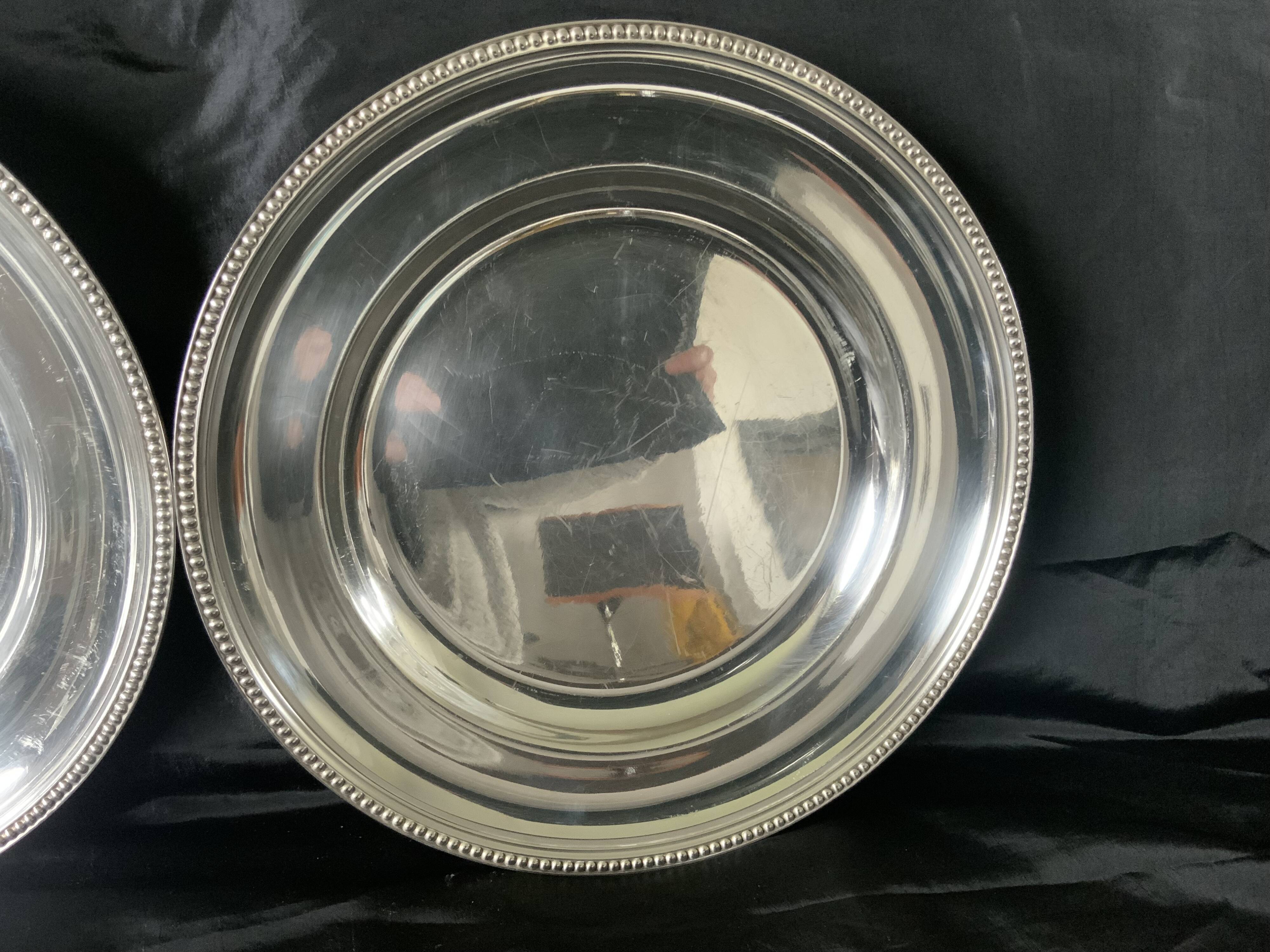 2 large ercuis dishes in silver metal