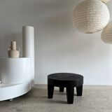 Coffee table en bois massif monoxyle noir