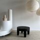 Coffee table en bois massif monoxyle noir