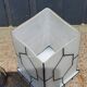 Art deco wall lamp in chromed metal and enamelled opaline glass