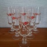 6 Luminarc champagne flutes from the 1970s.