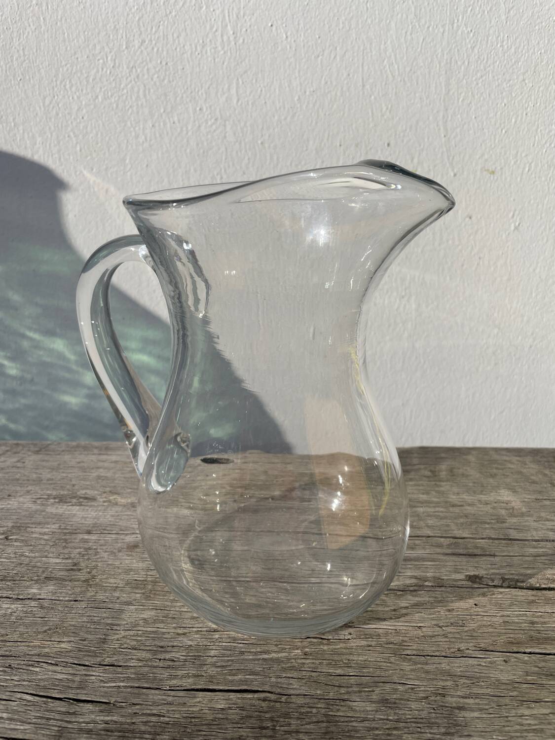 Clear Murano glass pitcher, 1960