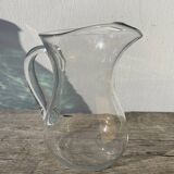 Clear Murano glass pitcher, 1960
