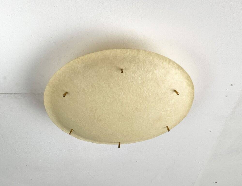 Mid-century minimalist fiberglass ceiling light, 1960s