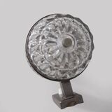 Pair of vintage 1960s wall lamps in metal and crystal, Italian design