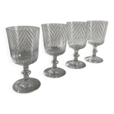 Set of four Baccarat organ model glasses