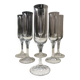 6 flûtes hautes vintage en cristal