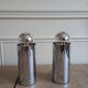 Pair of Space Age lamps in chrome metal from the 70s.