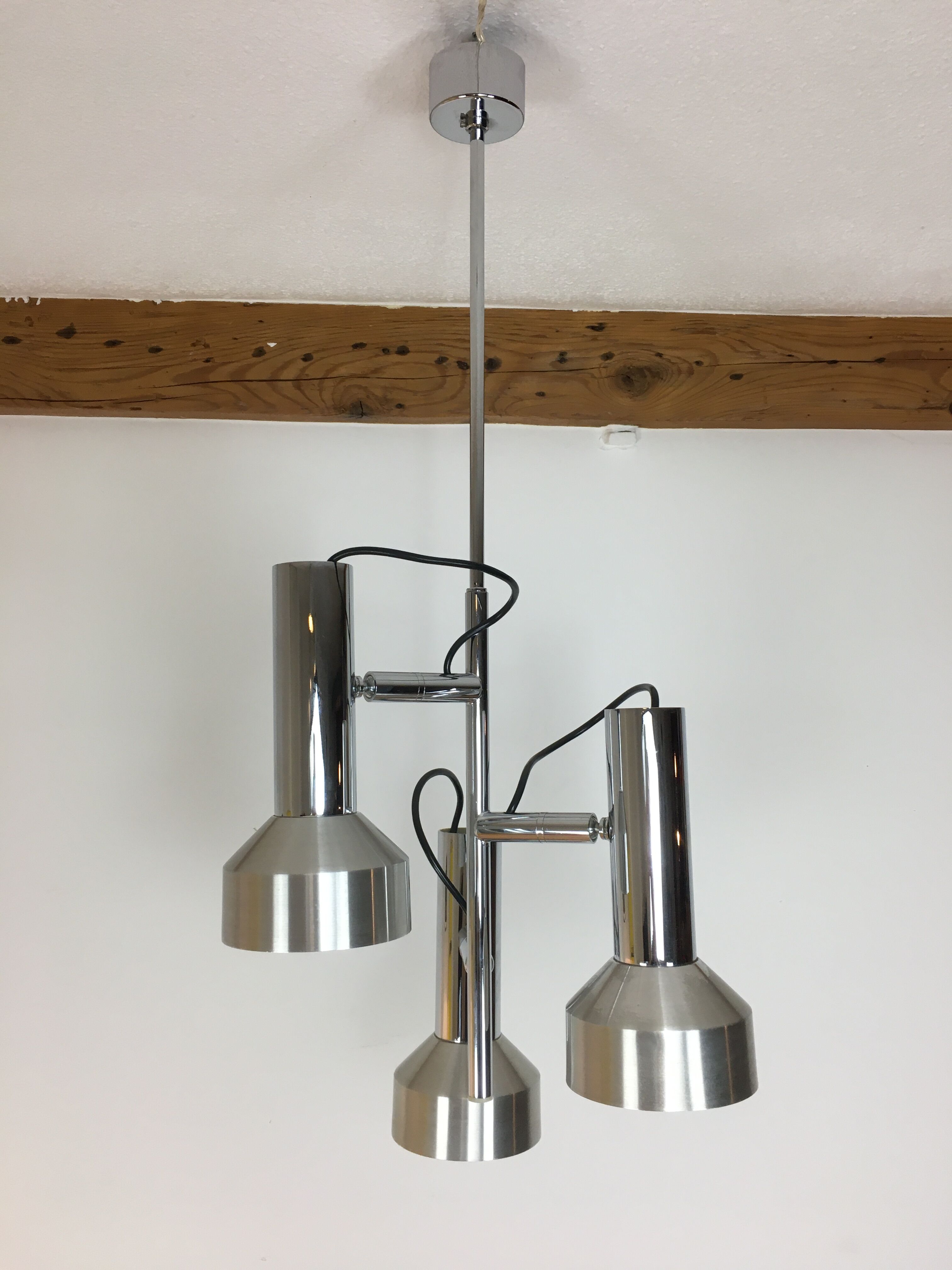 3-spot airy hanging 70s chrome metal