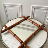 Wooden barber mirror Bamboo style 20-30s