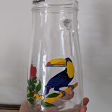 Tropical glass pitcher
