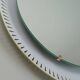 round mid century modern illuminated WALL MIRROR with metal frame 1950s