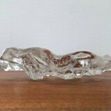 Frosted glass bowl with snail patterns, 1960s.