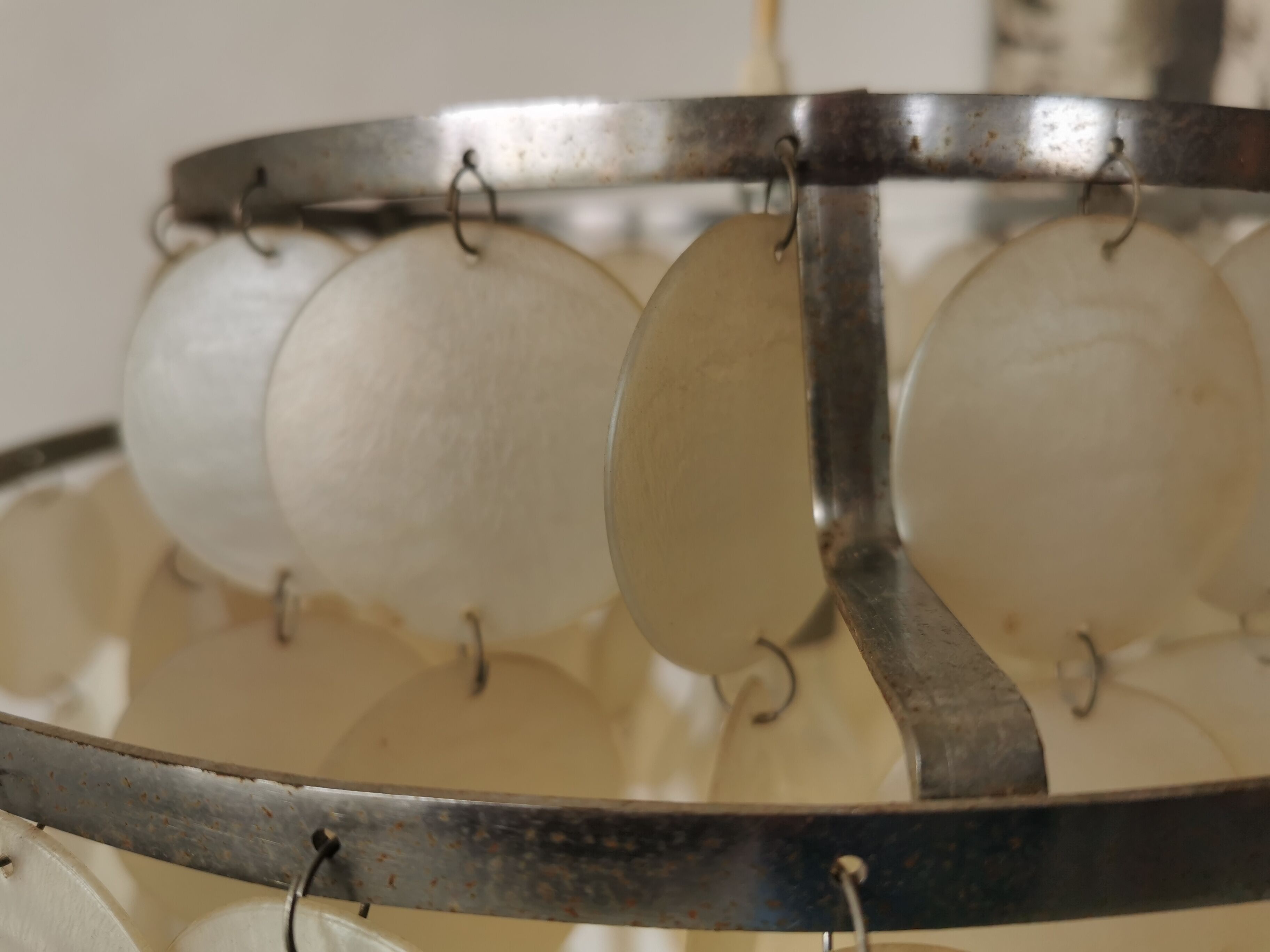 Vintage mother-of-pearl chandelier from the 70s