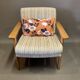 Scandinavian design wool armchair 1950.