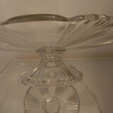 Art Deco glass cake dish