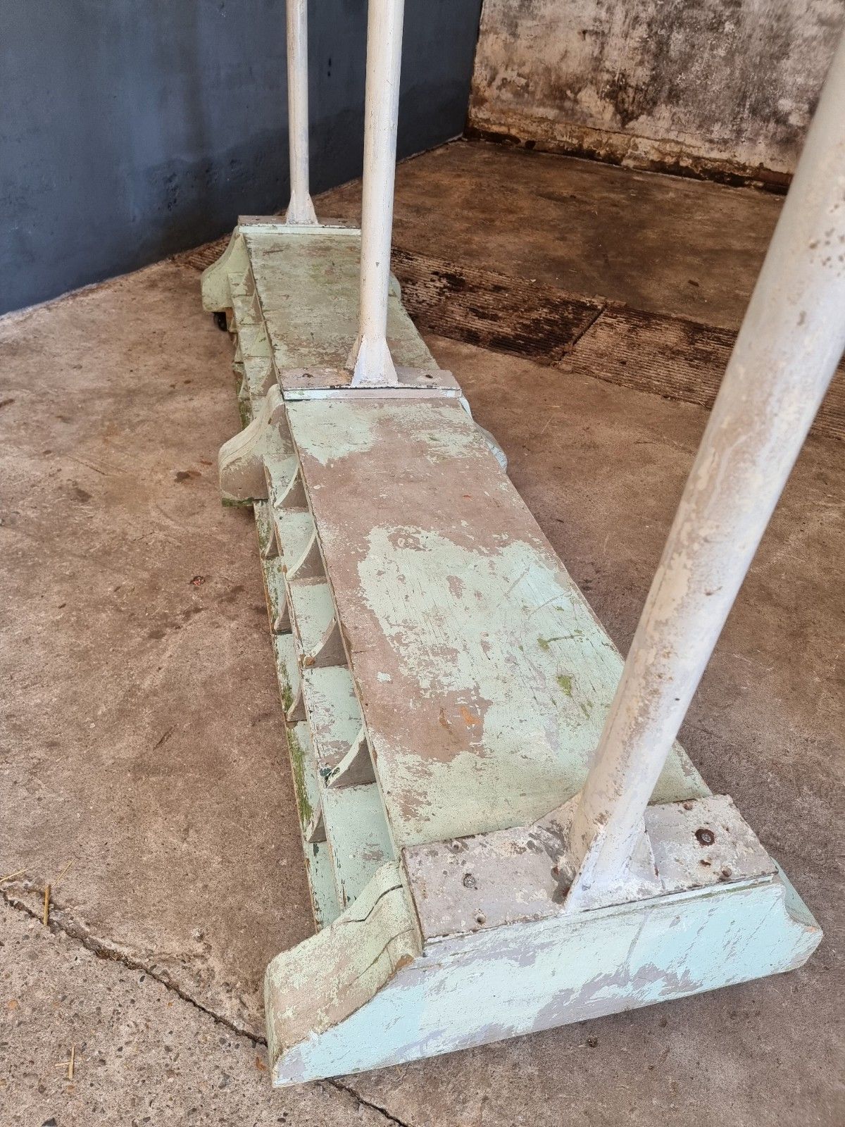 Old industrial coat rack, wardrobe rack XXXL