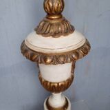 Medicis lamp carved polychrome wood ep 1940