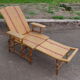 Wicker chaise longue