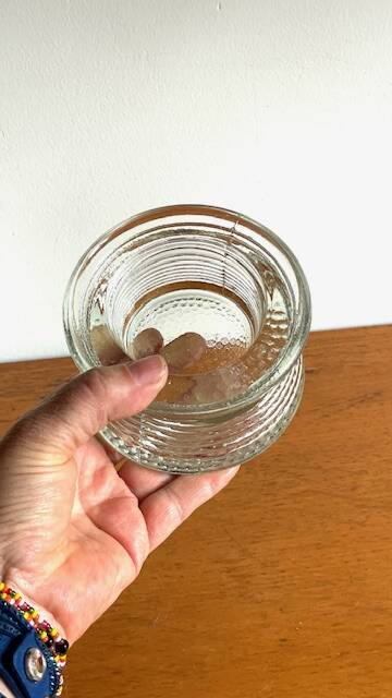 Vintage glass paperweight tray
