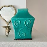 Glazed blue ceramic vase – Celadon style Chinese work