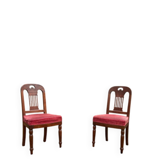 Paire de chaises d’époque Restauration à rapprocher des productions de
