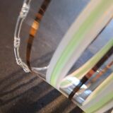 Vintage vase with green and gold trim.