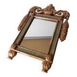 Hand carved wooden mirror