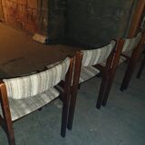 Denmark, 1980, set of 4 curly wool chairs