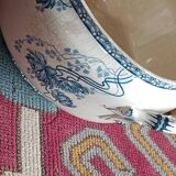 soupière, plat de forme en porcelaine  Sarguemines France décor Royat