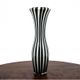 Black and white zebra vase, Leonardo, Italy, 1980s